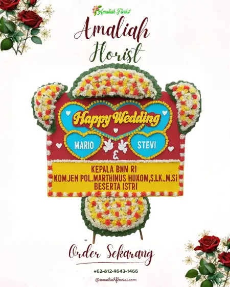 Papan Bunga Pernikahan Kebrengan